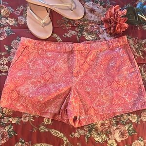 Gap Womens Classic Shorts Size 12 Multicolor Paisley Print w/Pockets, EUC